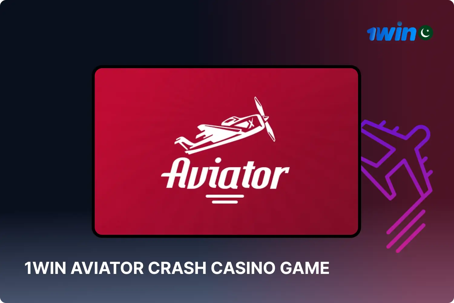 Popular among players in Pakistan, the Aviator Crash game is available to play for real money at 1win Casino