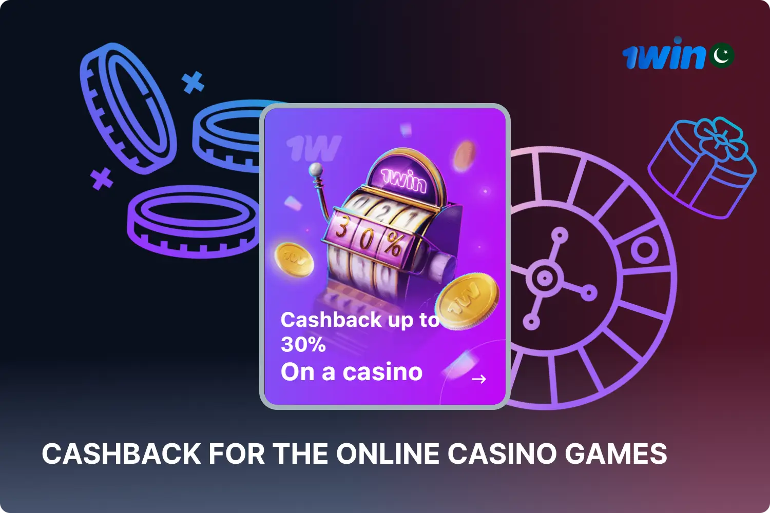 1win offers Pakistani players a weekly cashback bonus for online casino games