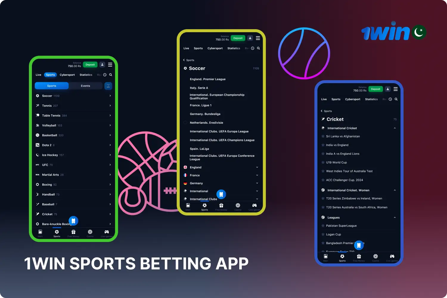 Betting on sports in Pakistan is much more convenient with the 1win sports betting app mobile app for Android and iOS