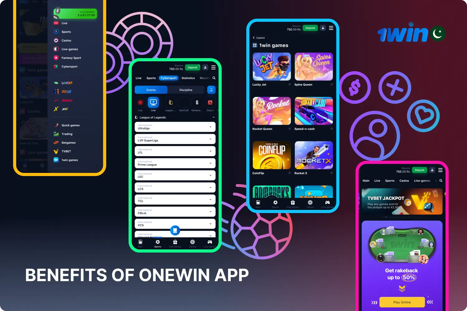 The 1win mobile app for Android and iOS is valued by players in Pakistan for its convenience, security, wide selection of sporting events and variety of casino games