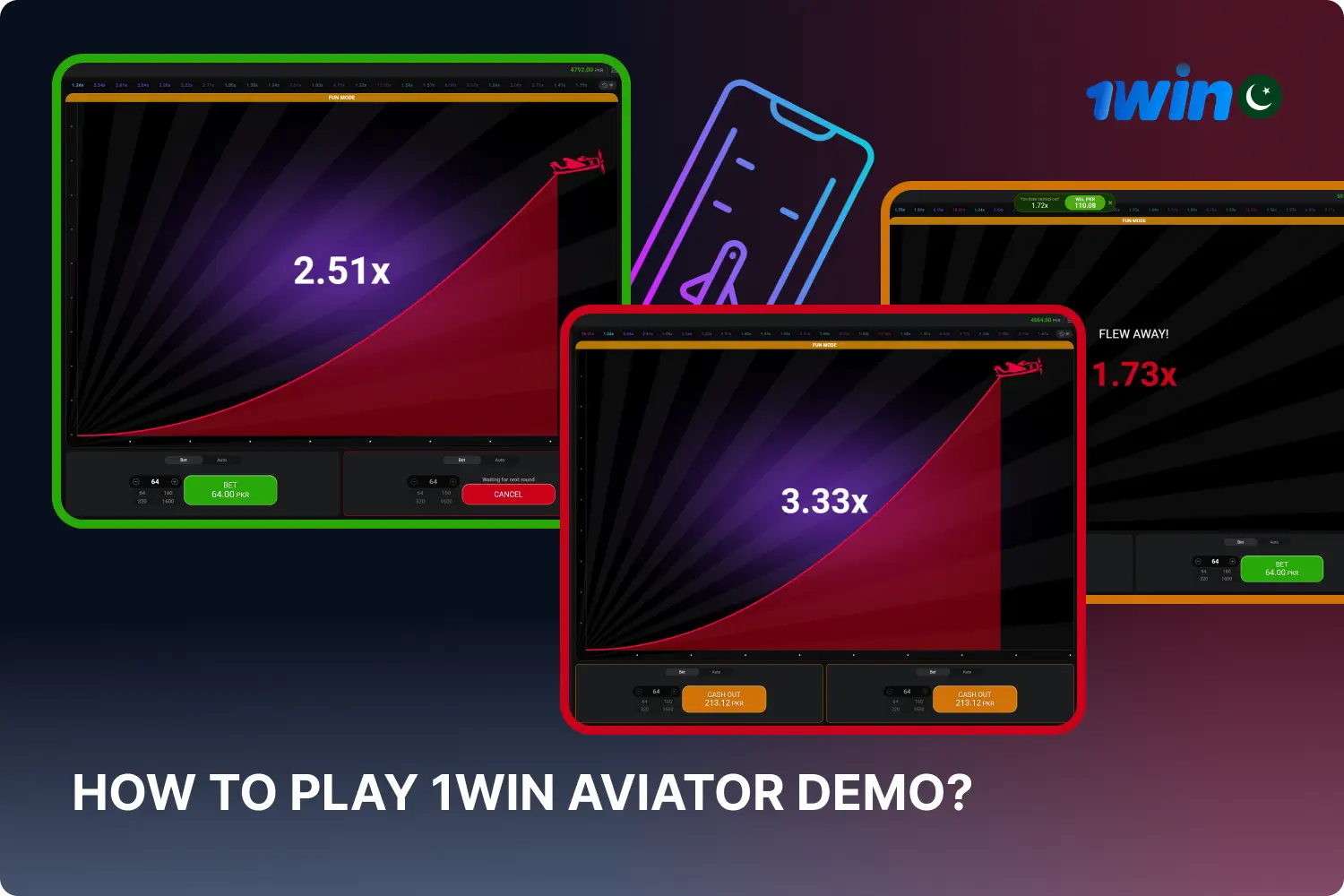 1win users can play Aviator without the risk of losing real money by using the demo mode, just follow a few simple steps to do so