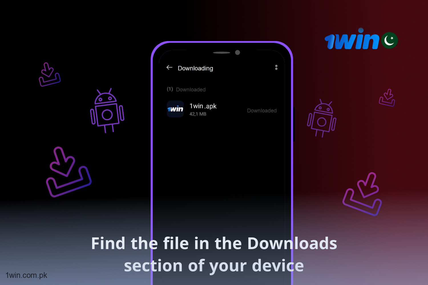 In order to download the application on Android, a user from Pakistan should find the file in the "Downloads" section of the device