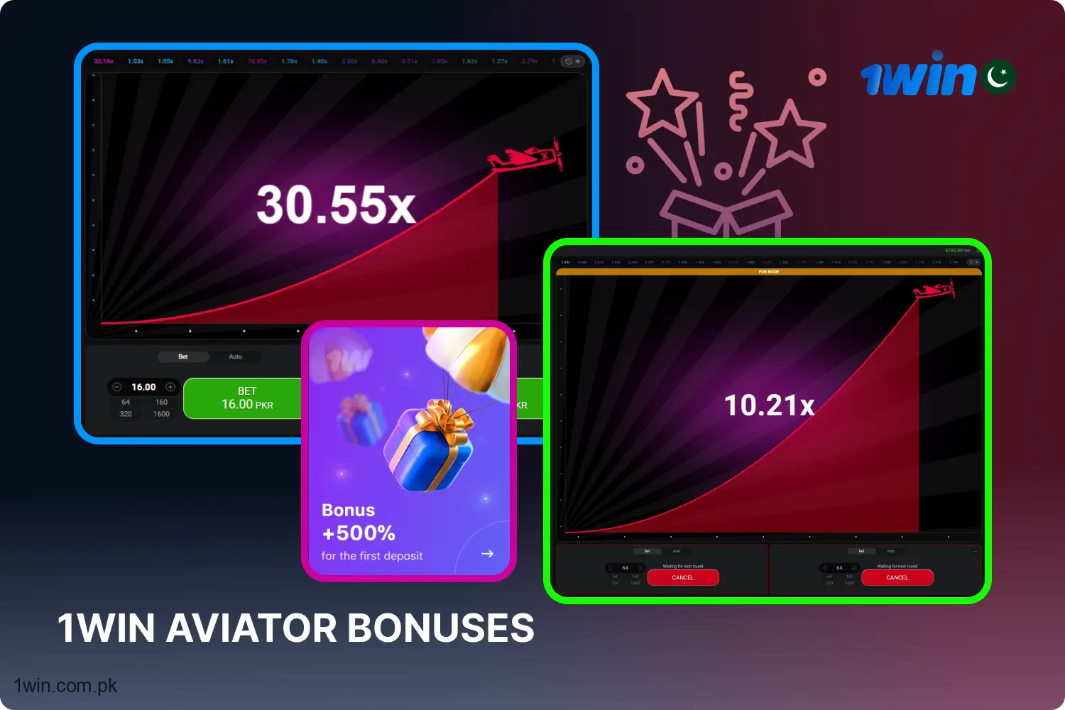 Aviator players can use the welcome bonus from 1win casino