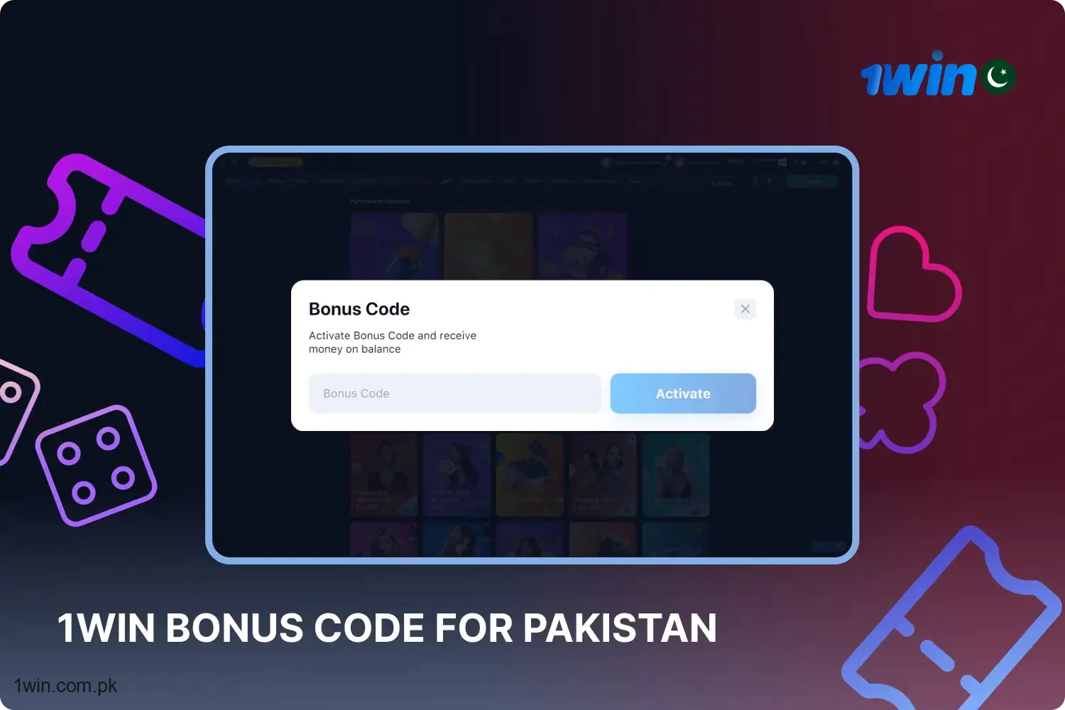 1win bonus code for Pakistan is a promotional offer for new players to get a nice welcome bonus