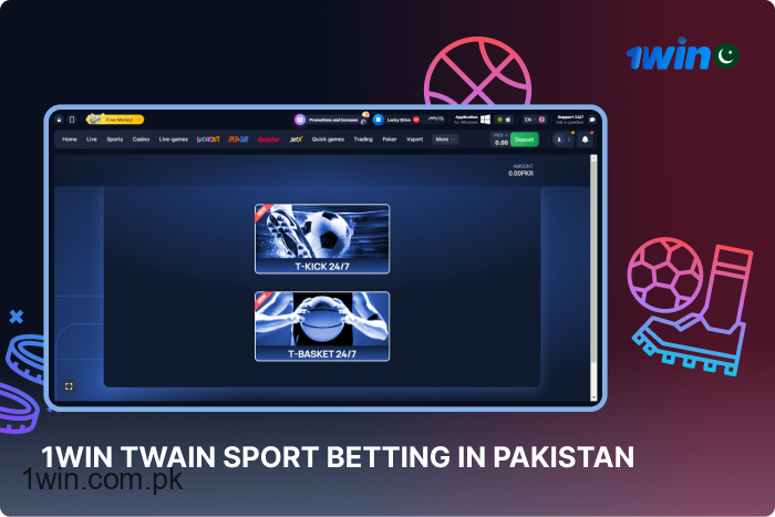 1win Twain sports games are short sports tournaments popular among Pakistani bettors