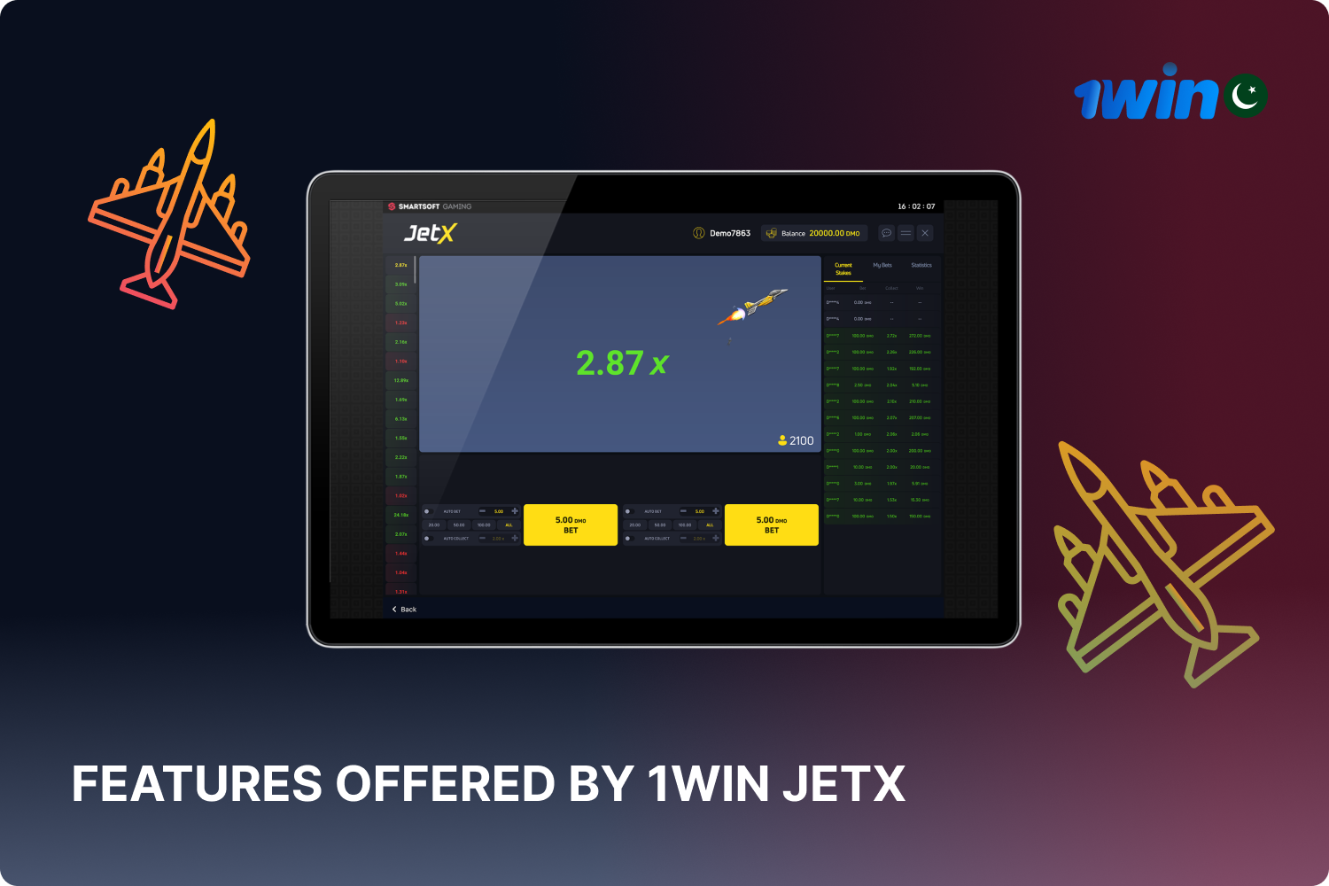 1win JetX now has features for easier gameplay